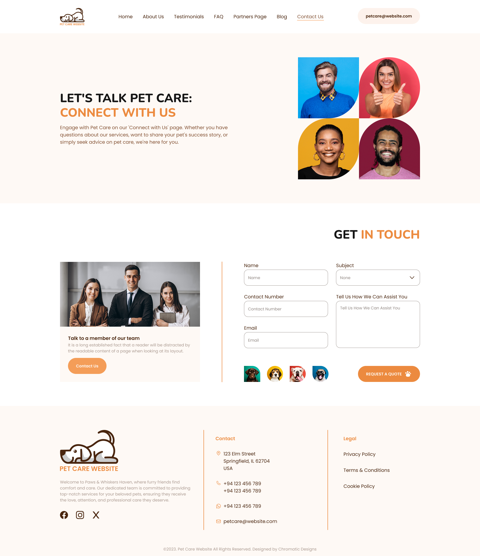 Contact Us page